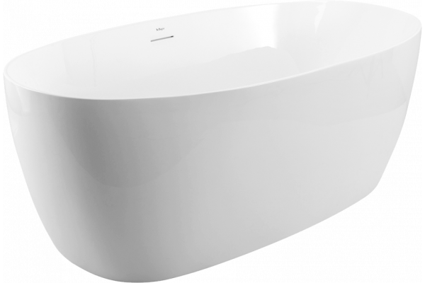 Акриловая ванна BelBagno BB414 170x80 см, отдельностоящая, овальная, со сливом-переливом, с донным клапаном