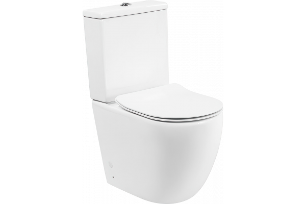 Унитаз-компакт BelBagno Amanda BB051CPR безободковый, крышка BB2034SC с микролифтом, бачок BB051T
