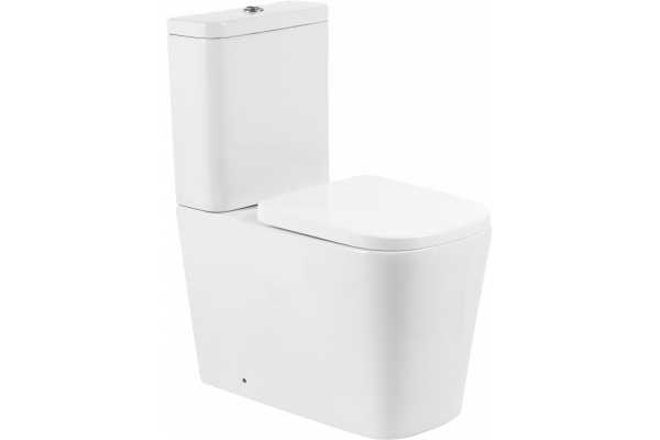 Унитаз-компакт BelBagno Albano BB120CPR безободковый, крышка BB120SC с микролифтом, бачок BB120T