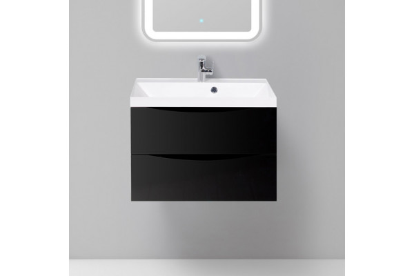 Тумба с раковиной BelBagno Marino 70 nero lucido