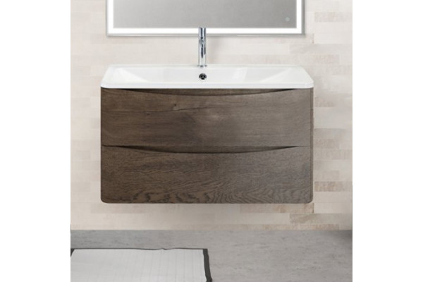 Тумба с раковиной BelBagno Acqua 100 подвесная, robere nature grigio