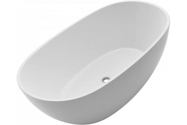 Акриловая ванна BelBagno BB80-1700-W0 170x85 см, отдельностоящая, овальная, с ножками, с донным клапаном