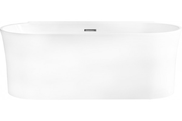Акриловая ванна BelBagno BB409-1500-800 150x80 см, овальная, со сливом-переливом, со смесителем