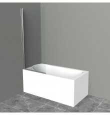 Шторка на ванну BelBagno Uno V-1-80/150-C-Cr стекло прозрачное