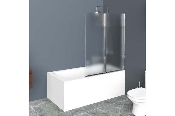 Шторка на ванну BelBagno Uno V-2-100/150-P-Cr-R стекло punto