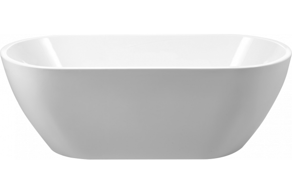 Акриловая ванна BelBagno BB70-1500-W0 150x80 см, отдельностоящая, овальная, с ножками, с донным клапаном