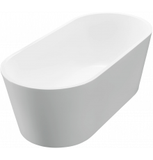 Акриловая ванна BelBagno BB71-1600-W0 160x75 см, отдельностоящая, овальная, с ножками, с донным клапаном