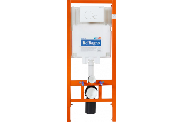 Система инсталляции для унитазов BelBagno BB002-80  с кнопкой смыва BB014-SR-BIANCO