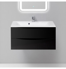 Тумба с раковиной BelBagno Marino 90 nero lucido