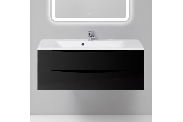 Тумба с раковиной BelBagno Marino 120 nero lucido