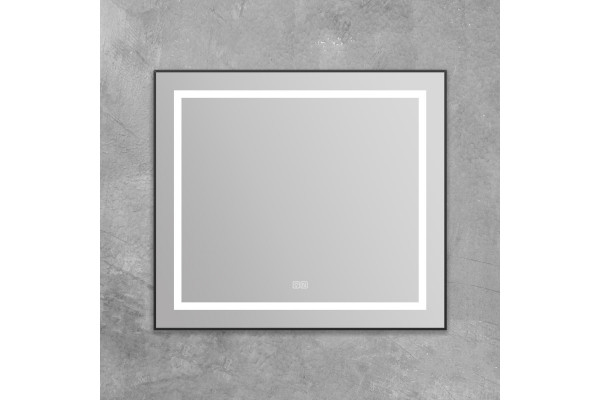 Зеркало BelBagno Kraft SPC-KRAFT-885-785-TCH-WARM-NERO черное, с подогревом