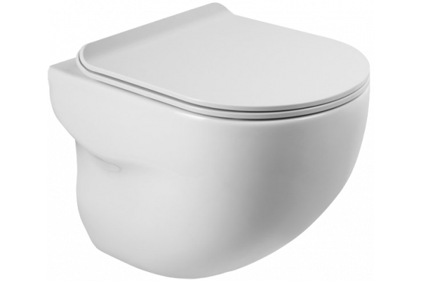 Унитаз подвесной BelBagno Onda BB066CHR безободковый, крышка BB901SC с микролифтом