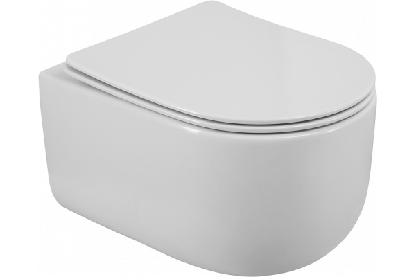 Унитаз подвесной BelBagno Soft BB084CH-TOR безободковый, крышка BB051SC с микролифтом