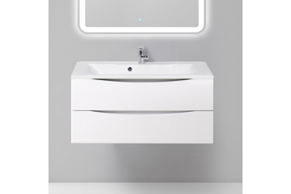 Тумба с раковиной BelBagno Marino 100 bianco lucido, подвесная