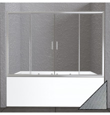 Шторка на ванну BelBagno Unique VF-2-150/180-140-P-Cr стекло punto