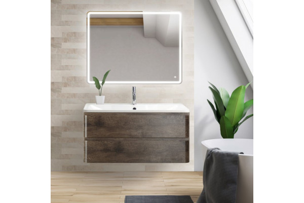 Мебель для ванной BelBagno Albano 80 подвесная, robere nature grigio