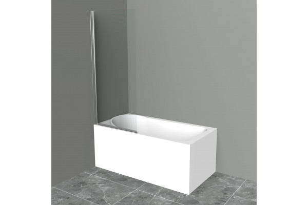 Шторка на ванну BelBagno Uno V-1-70/150-C-Cr стекло прозрачное