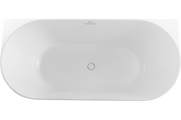 Акриловая ванна BelBagno BB412 170x80 см, овальная, со сливом-переливом, с донным клапаном, белая матовая