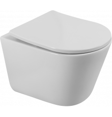 Унитаз подвесной BelBagno Flay-r BB053CH-TOR-FC безободковый, крышка BB2031SC с микролифтом