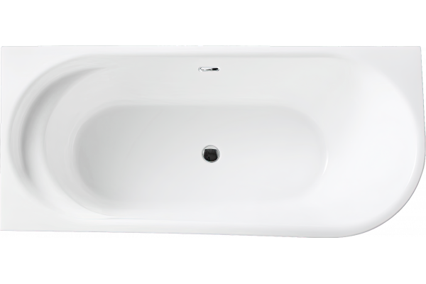Акриловая ванна BelBagno BB410-1700-780-L без опоры 170x80 см, со сливом-переливом