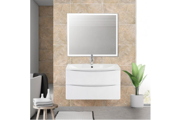 Мебель для ванной BelBagno Acqua 100 подвесная, bianco lucido