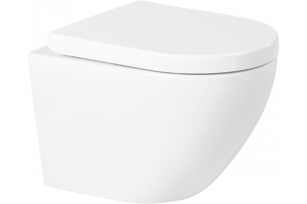Унитаз подвесной BelBagno Sfera-r BB046CHR безободковый, крышка BB865SC с микролифтом