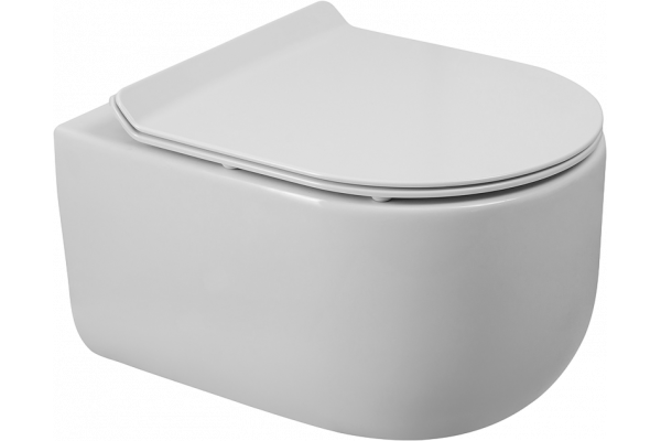 Унитаз подвесной BelBagno Soft BB084CH-TOR безободковый, крышка BB2111SC с микролифтом