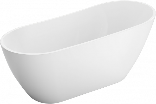 Акриловая ванна BelBagno BB704 170x80 см, отдельностоящая, овальная, со сливом-переливом, с донным клапаном