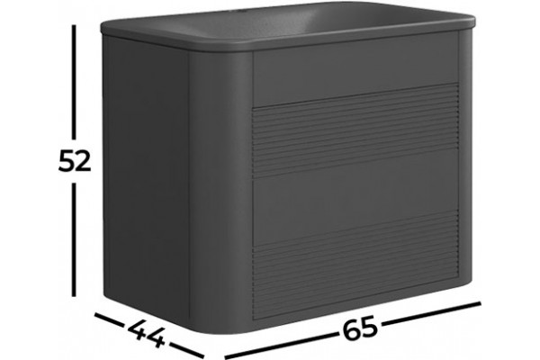 Тумба с раковиной Belinza Twist белая, 65