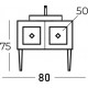 Тумба с раковиной Belinza Davlos 80 серая