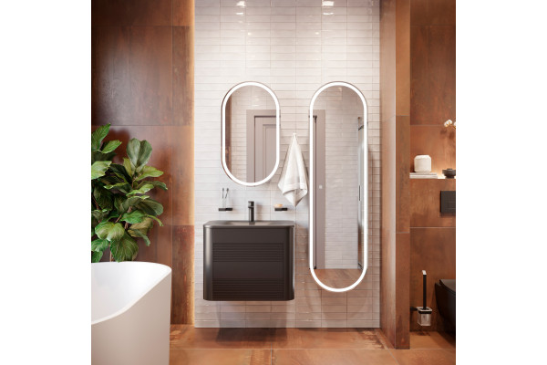 Тумба с раковиной Belinza Twist антрацит, 65