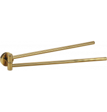 Полотенцедержатель Bemeta Brilo 161204190 двойной, поворотный, gold polished