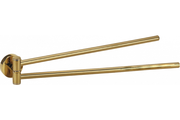 Полотенцедержатель Bemeta Brilo 161204190 двойной, поворотный, gold polished
