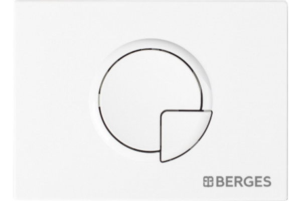 Кнопка смыва Berges Novum R1 белый, глянец