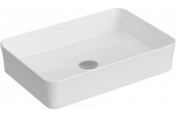 Раковина Berges Ego SL, 55x37 глянцевая белая