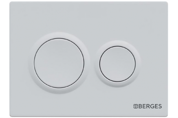Кнопка смыва Berges Novum O4 soft touch белая