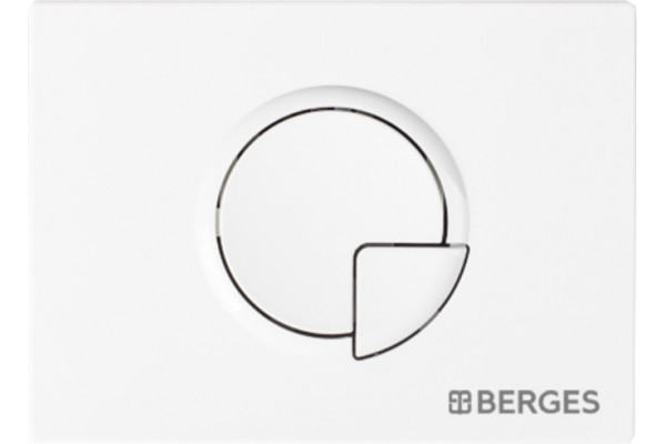 Кнопка смыва Berges Novum R4 белый, матовый