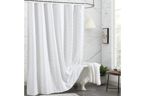 Штора для ванной Blonder Home White Diversity Zigzag ZZG21 180x200
