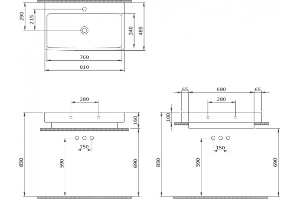 Раковина BOCCHI Scala Arch 1078-001-0126