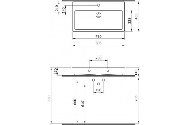 Раковина BOCCHI Milano 1377-001-0126 глянцевая белая