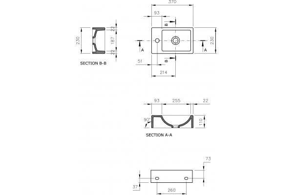 Рукомойник BOCCHI Mini 1419-001-0326 R, глянцевый белый