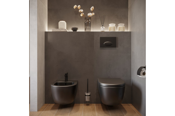 Биде подвесное BOCCHI V-Tondo 1487-004-0120 чёрный матовый