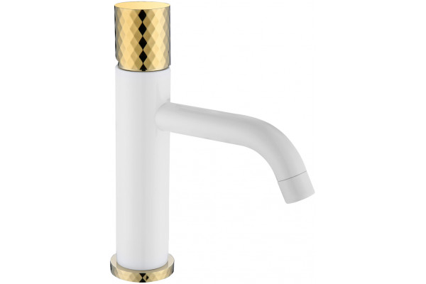 Смеситель для раковины Boheme Stick 121-WG white diamond gold