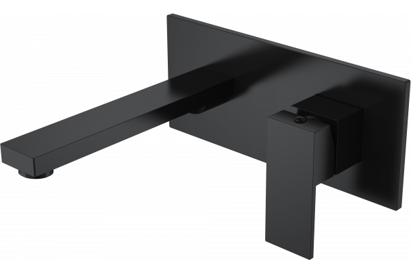 Смеситель для раковины Boheme Qubic 475-B С ВНУТРЕННЕЙ ЧАСТЬЮ, matt black