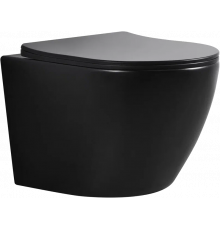 Унитаз подвесной BOND Oval F01-108 безободковый, с микролифтом, черный