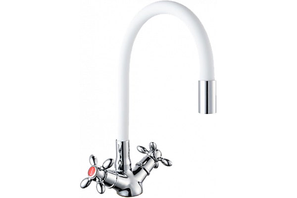 Смеситель для кухни BOOU Ba5318 BA5318-1F-E351A-B702 белый, хром