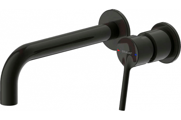 Смеситель для раковины Bravat P8461217BW-ENG чёрный