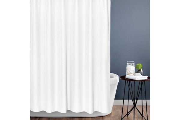 Штора для ванной Carnation Home Fashions Grace Jacquard White 200х240 см