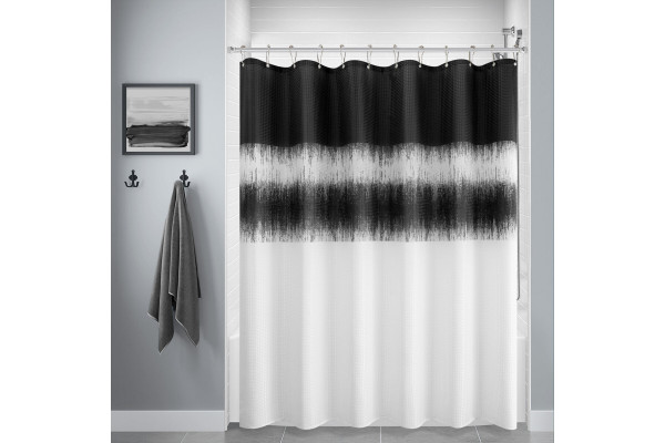Штора для ванной Carnation Home Fashions Rain RIN213BLK black