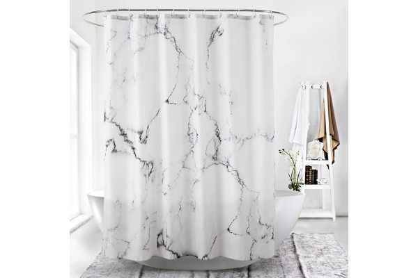 Штора для ванной Carnation Home Fashions Marble 180x200 white